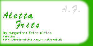 aletta frits business card